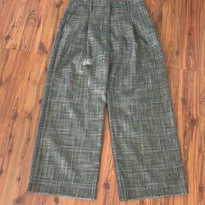 Jason Wu plaid pleated front wide leg trousers size 4